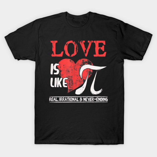Love Is Like Pi  Pi Day Math Teacher T-Shirt by FONSbually